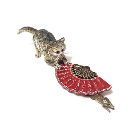 Katze/Fächer/Maus