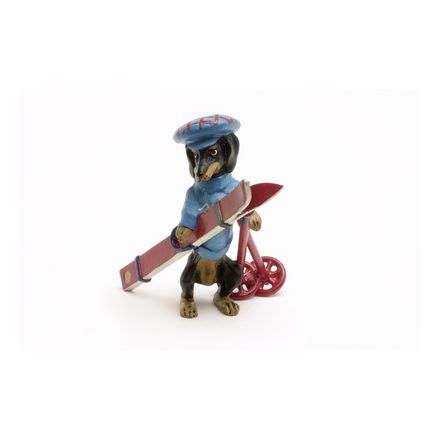 Dackel Skifahrer